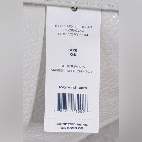 NWT - TORY BURCH "MARION" SHOULDER HANDBAG (WHITE) - Picture 14 of 15